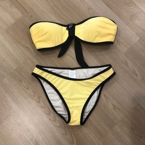 Venus yellow tube top bikini